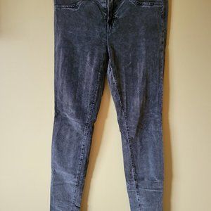J Brand Grey Brushed Velvet Skinny Pants Sz 29